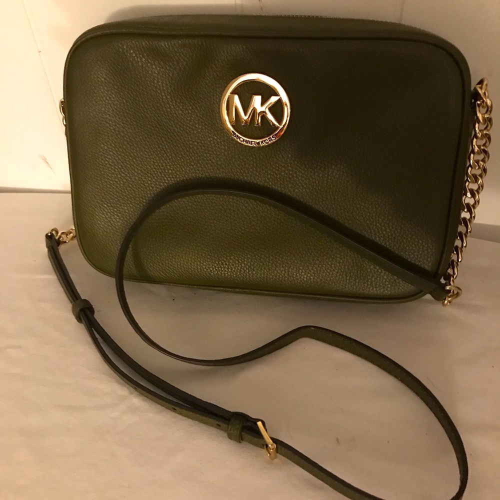 Michael Kors Olive Green Crossbody Bag